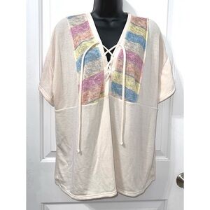 Sugar Fox multi Colored top with front tie
